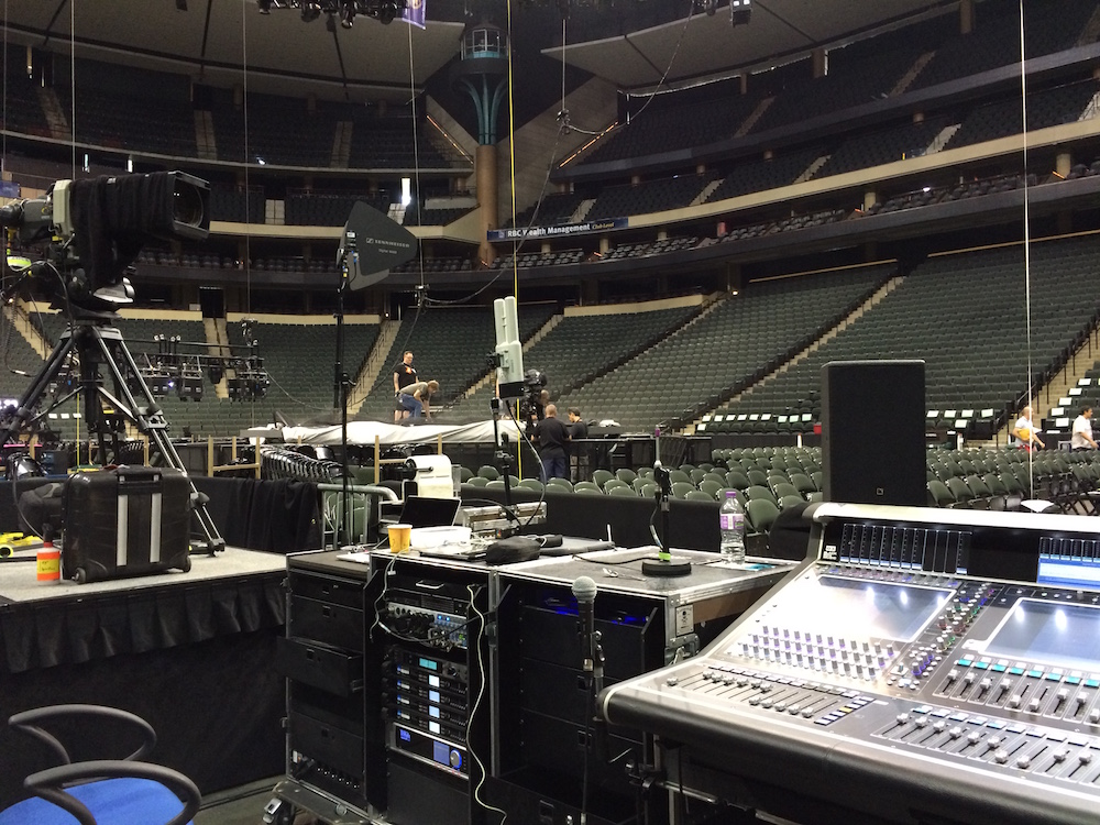 front of house engineer's view of stage B