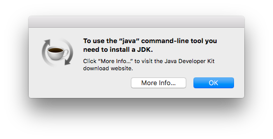 to use the java command-line tool you need to install a JDK