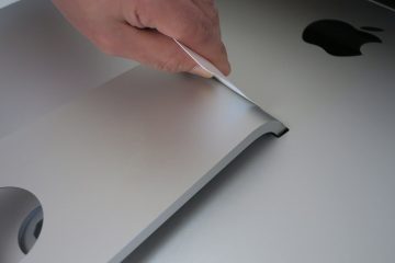 Insert access tool to release iMac stand hinge