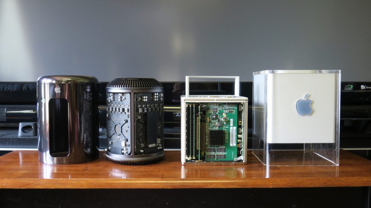 power Mac G4 Cube and Mac Pro trashcan