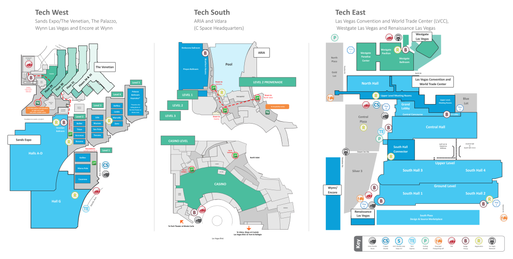 CES show floor maps